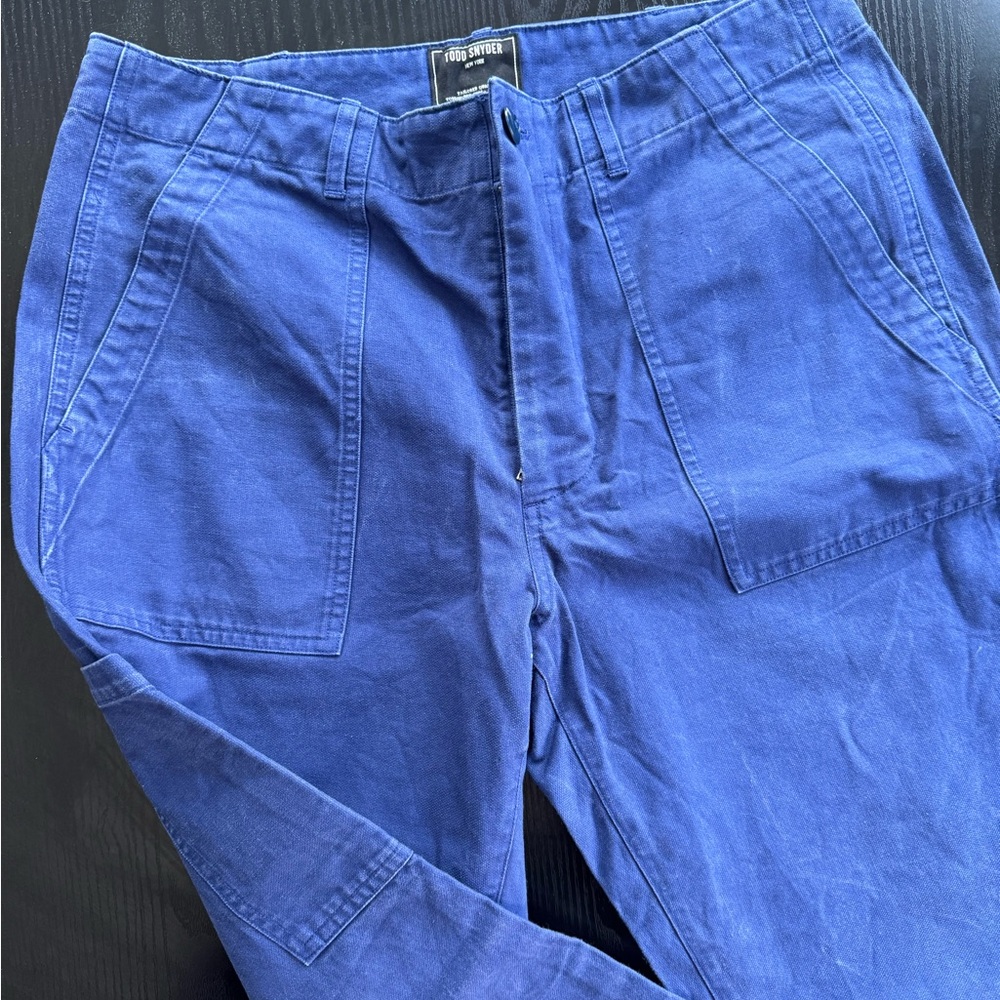 Todd Snyder Deep Blue Cargo Military Pants